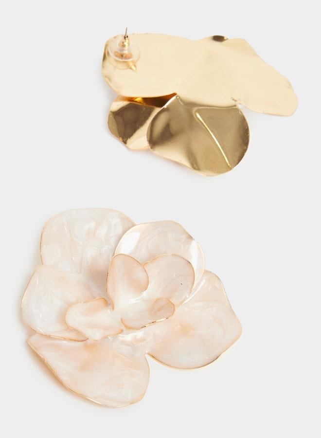 ستايلي أقراط بتصميم زهرة مينا - Image 2